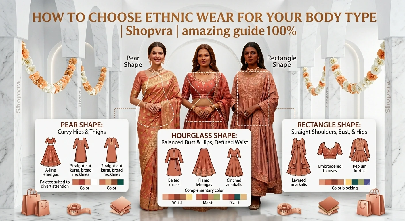 You are currently viewing How to Choose Ethnic Wear for Your Body Type | Shopvra | amazing guide100%