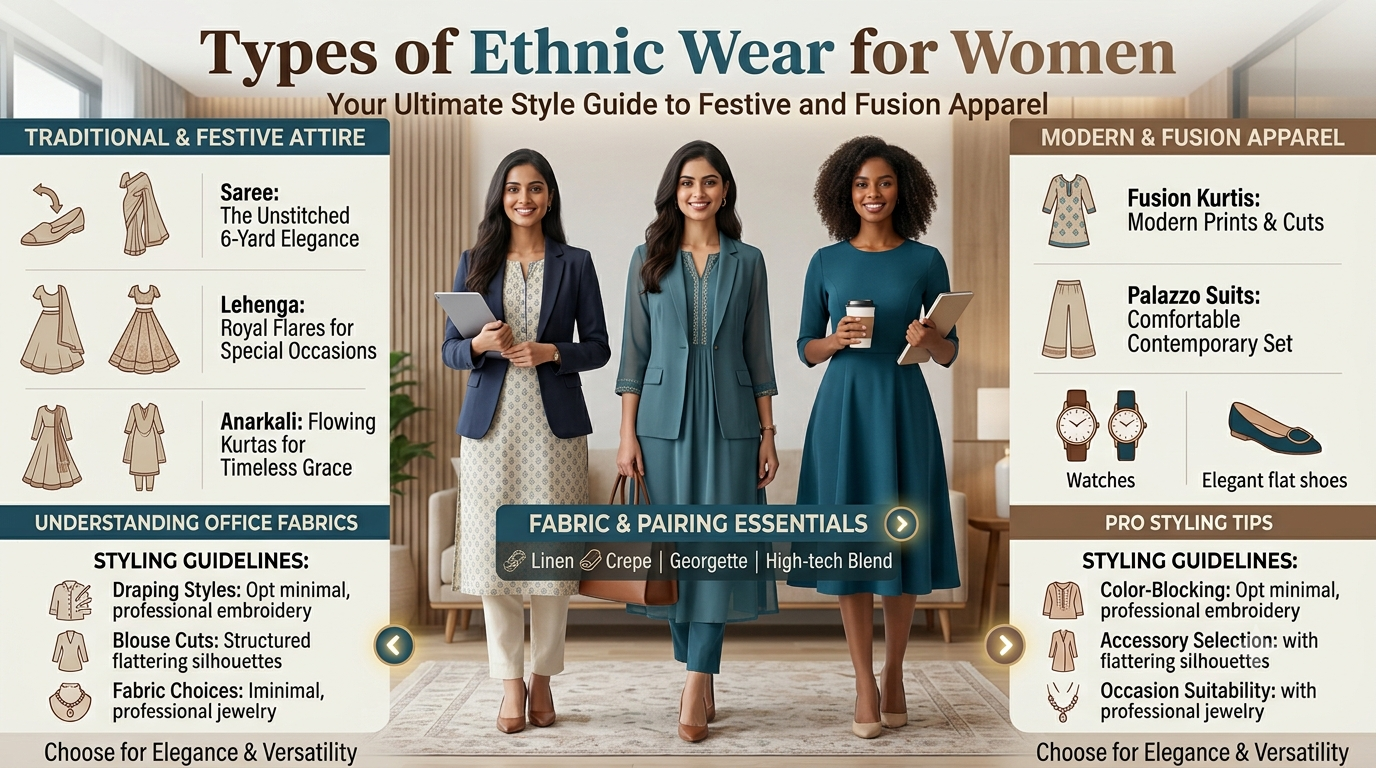 You are currently viewing Types of Ethnic Wear for Women – Complete List